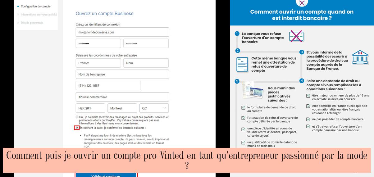 Comment puisje ouvrir un compte pro Vinted en tant qu