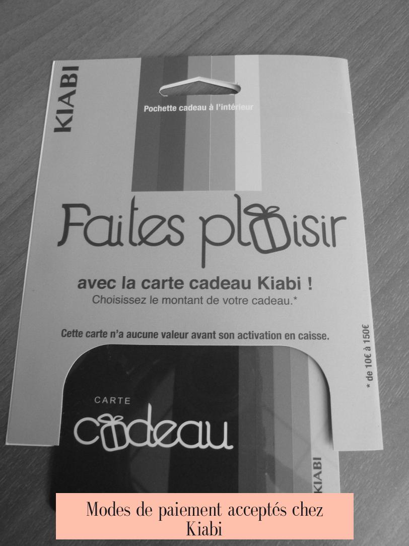 Modes de paiement acceptés chez Kiabi