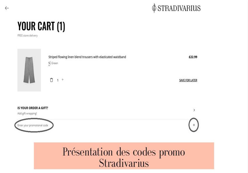 Présentation des codes promo Stradivarius