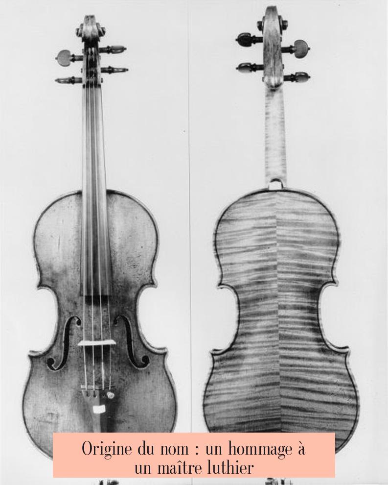 Origine du nom : un hommage à un maître luthier