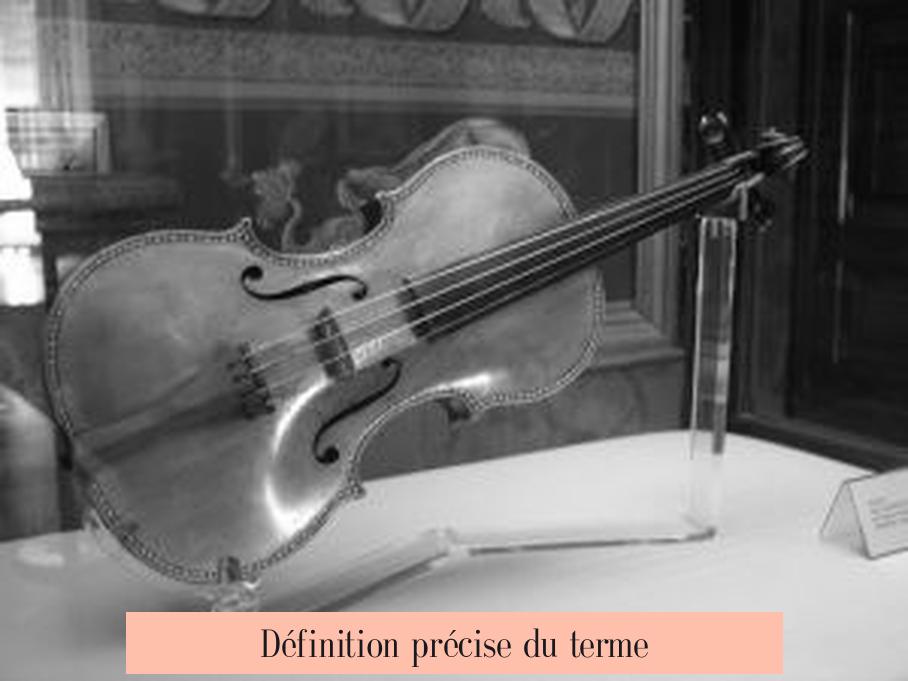 Définition précise du terme