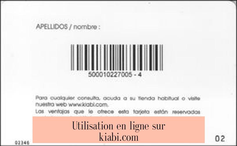 Utilisation en ligne sur kiabi.com