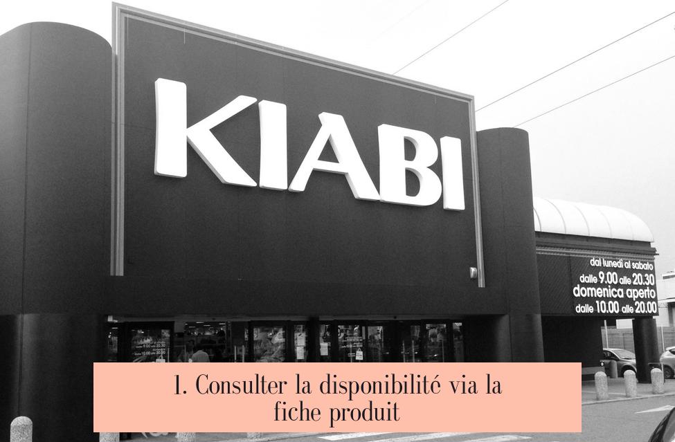 1. Consulter la disponibilité via la fiche produit