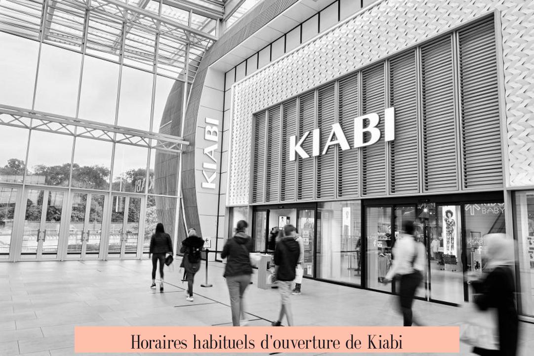 Horaires habituels d'ouverture de Kiabi