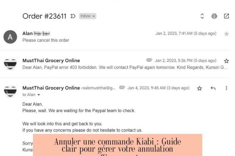 Annuler une commande Kiabi : Guide clair pour gérer votre annulation efficacement