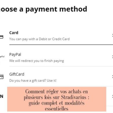 Comment régler vos achats en plusieurs fois sur Stradivarius : guide complet et modalités essentielles