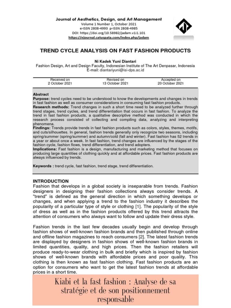 Kiabi et la fast fashion : Analyse de sa stratégie et de son positionnement responsable